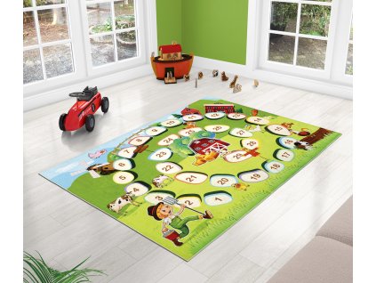 Dětský kobereček 100x150 cm farma