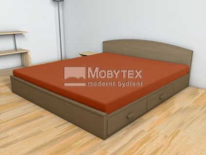 Prostěradlo cihlové Jersey Exkluziv 180x220/25