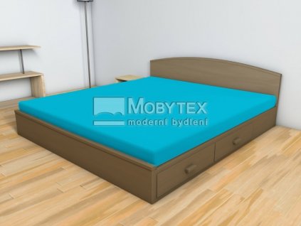 Prostěradlo tyrkysové Froté Exkluziv 120x200/25