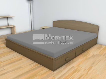 Prostěradlo středně šedé Jersey s elastenem 140x200/40