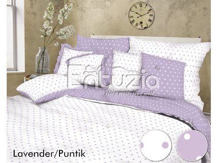 019 E Lavender Puntík Bavlna standard Povlak 40/40