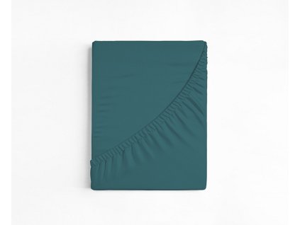 Prostěradlo zelenomodré Jersey s elastenem 180x200/25