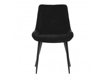 Jídelní židle, černá látka, černý kov