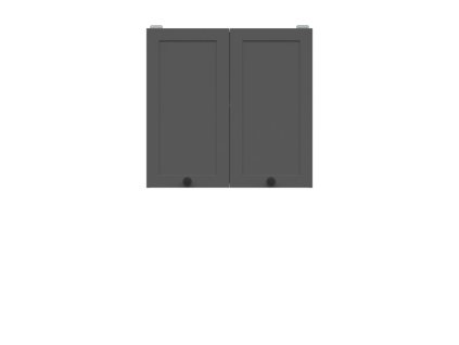 Horní kuchyňská skříňka Junona Line RAMKA G2D/60/57, bílá/grafit