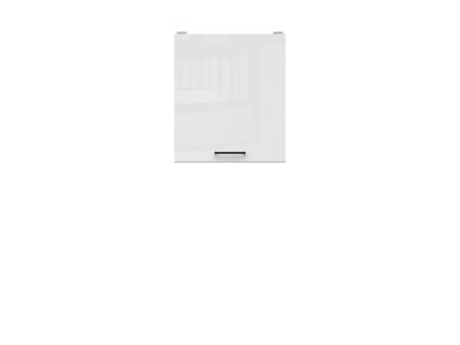 Horní kuchyňská skříňka Junona Line TAFLA G1D/50/57-LP, bílá/bílá křída lesk