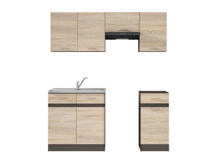 Kuchyňská linka Junona Modul verze2 BBL 170 cm, wenge/dub sonoma