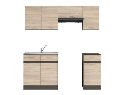 Kuchyňská linka Junona Modul verze2 BBL 180 cm, wenge/dub sonoma