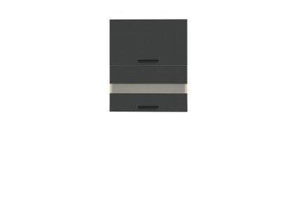 Horní kuchyňská skříňka Semi Line G2O-60/72-OV/O, dub reveal/černá