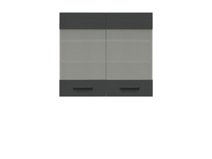 Horní kuchyňská skříňka Semi Line G-80/72-LV/PV, dub reveal/černá