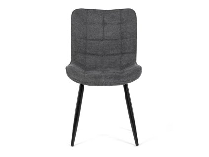 Židle jídelní, šedá látka, černé kovové nohy HC-462 GREY2