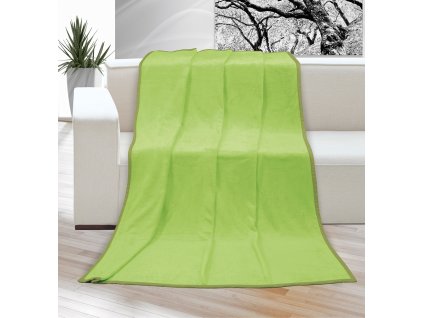 Deka micro dvojlůžko 200x230cm světle zelená