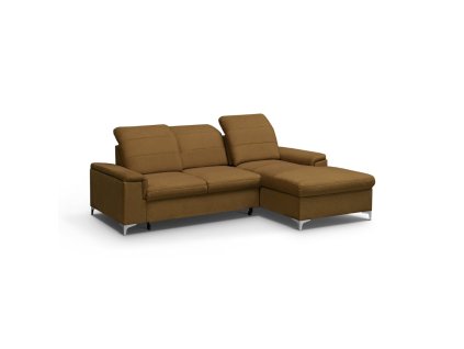 BENETON MINI - Pravá rohová sedací souprava - látka SKOŘICOVOMEDOVÁ -VENA 02 - kolekce "MRS"(Bergamo mini) (K250-S) NOVÁ LÁTKA