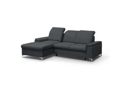 BENETON MINI - Levá rohová sedací souprava - látka GRAFITOVÁ -VENA 20 - kolekce "MRS"(Bergamo mini) (K250-S) NOVÁ LÁTKA