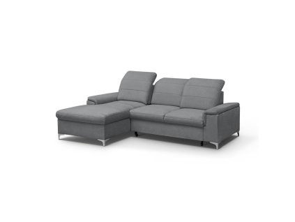 BENETON MINI - Levá rohová sedací souprava - látka ŠEDÁ -VENA 18 - kolekce "MRS"(Bergamo mini) (K250-S) NOVÁ LÁTKA