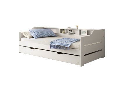 Jednolůžko s přistýlkou 8819B LILI bílý lak