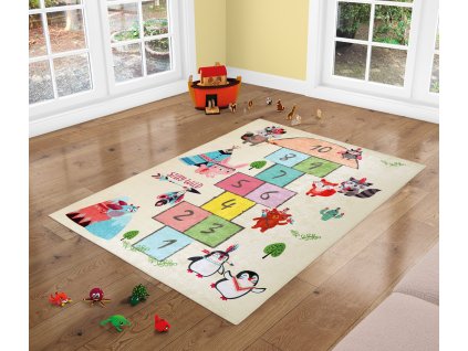 Dětský kobereček 100x150 cm indiánská hra