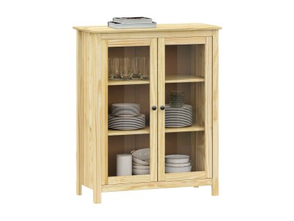 Vitrína 2 dveře TORINO kovové úchytky