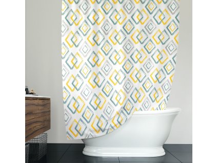 Koupelnový závěs dlaždice