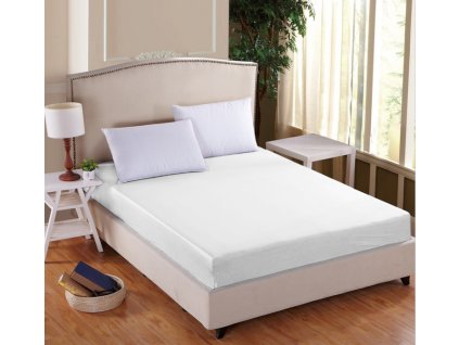 728464 728464 prosteradlo deluxe mako jersey s lycrou bila