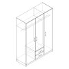Skříň ESO 3dveřová 21530 bílá
