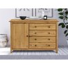 Komoda 1 dveře + 4 zásuvky TORINO vosk