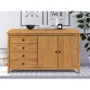 Komoda 2 dveře + 4 zásuvky TORINO vosk