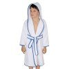 Dětský froté župan bílý s modrou stuhou