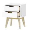Noční stolek 2 zásuvky BONITO bílý lak