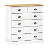 Komoda 6 zásuvek STANFORD bílý lak