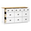 Komoda 6+3 zásuvky STANFORD bílý lak