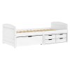 Jednolůžko se zásuvkami 8816B MARY bílý lak