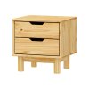 Noční stolek 2 zásuvky BONITO 2 lak