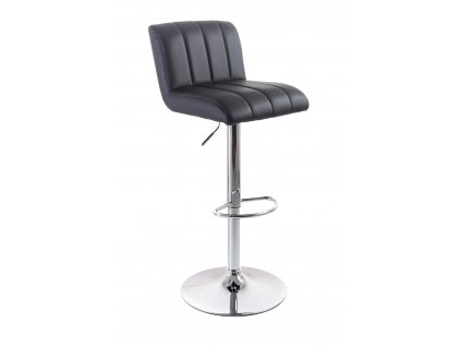 Barová stolička G21 Malea koženková, prešívaná black