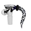 Black Leaf Glass Art Bowl Swirl (1)