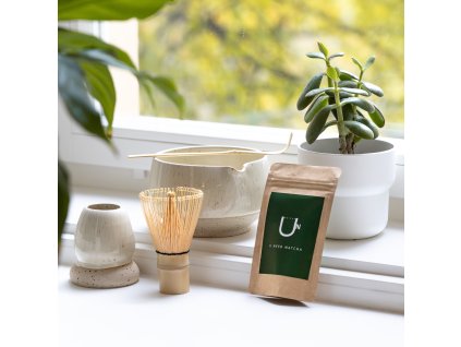 Matcha set s krémovou keramikou