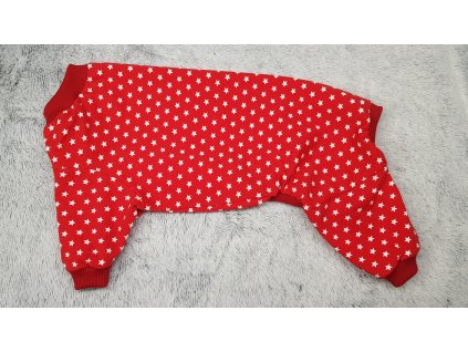 Overal lehký - Hvězdy na červené - UNI/pes