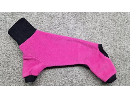 Overal teplý fleece - růžová/černá - fena