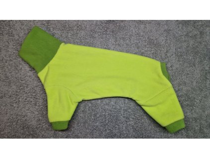 Overal teplý fleece - limetka/zelená - UNI/pes