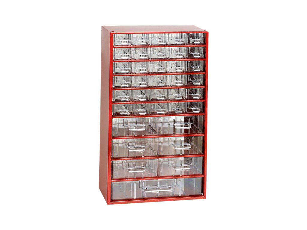 Kleinteilemagazin zur Wandmontage MAXI 6723, rot
