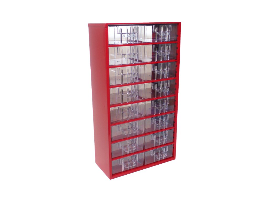 Kleinteilemagazin zur Wandmontage MAXI 6752, rot