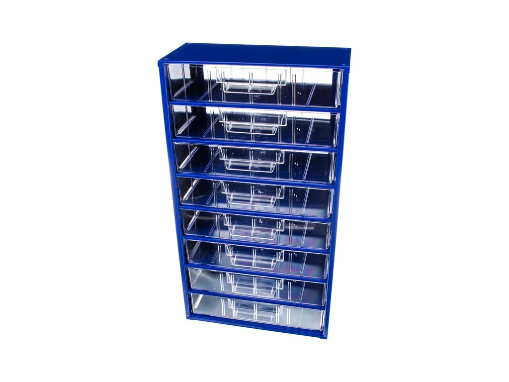 Kleinteilemagazin zur Wandmontage MAXI 6753, blau