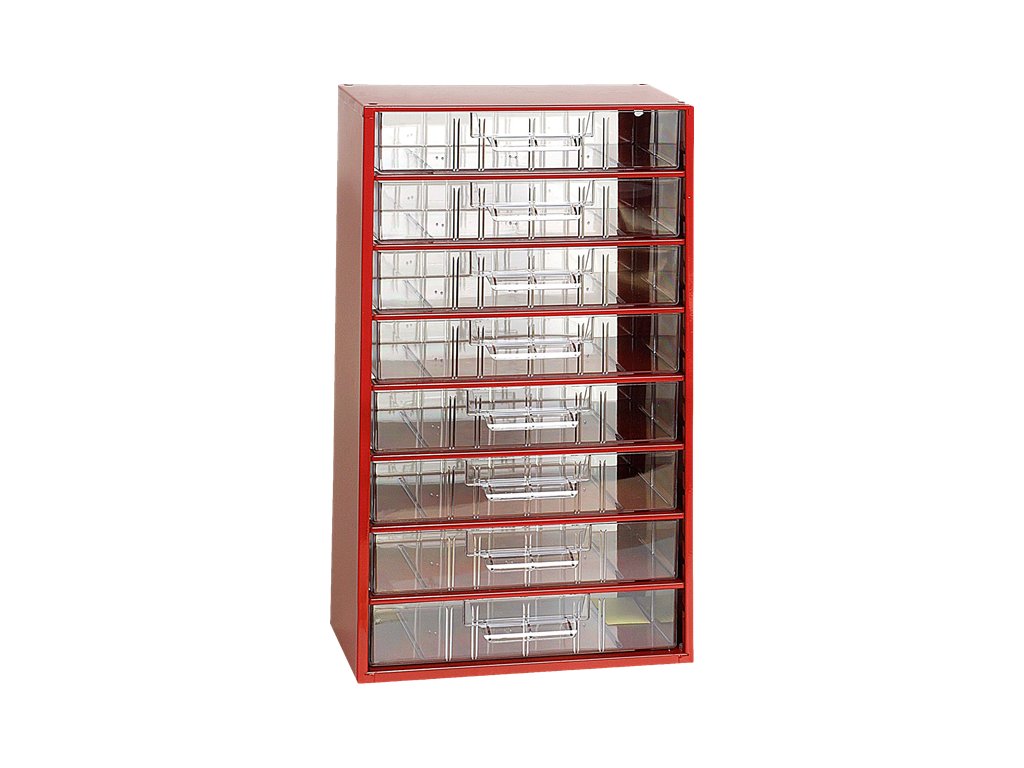 Kleinteilemagazin zur Wandmontage MAXI 6753, rot