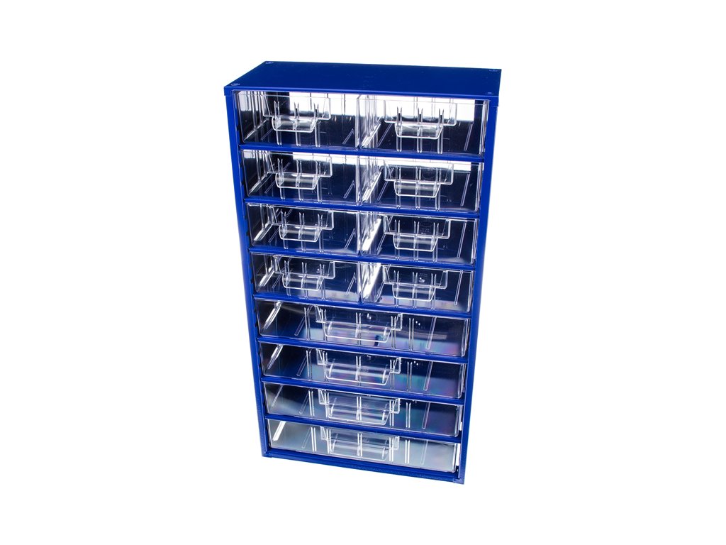 Kleinteilemagazin zur Wandmontage MAXI 6754, blau