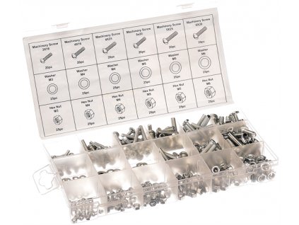 Set von Schrauben, Muttern, Unterlegscheiben 420 St.