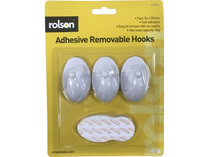 Selbstklebender Kunststoffhaken 3 Stück