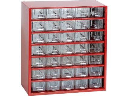 Kleinteilemagazin zur Wandmontage MEDIUM 6730, rot