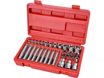 Torx Köpfe & Spitzen Set von 35, 1/4",3/8", 1/2", CrV