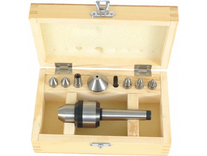 Zentrierspitze drehbar mit wechselbaren Enden