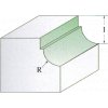 Radiusfräser gewölbt 1×montiert 34,9×17,4/8