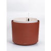 Selbstbewässernder, großvolumiger Container Berberis 55 cm Terrakotta+Elfenbein